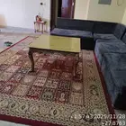 كنب مخمل رصاصي حرف L