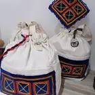 طقم بيز تطريز يدوي مع بقشه قهوه وشاي وسكر حسب الطلب