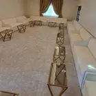 تأجير كنب تأجير كراسي ملبسه وبدون تأجير طاولات طعام مستطيله