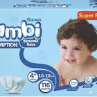 حفاضات بامبي مقاس 4  (10-18كلغم) 116 حبة