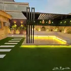 تنسيق حدائق عشب صناعي تنسيق حوش جازان صبيا بيش احد المساحه