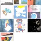 لوحات مرسومه يدوي 10 ريال للقطعه