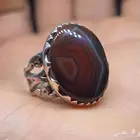 خاتم عقيق يماني كبدي مجزع