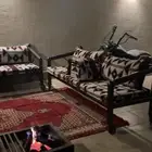 3 كراسي حديد مع فرشهم نظيف بحاله ممتازه بسعر 900 ريال