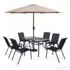 طقم جلسه خارجيه مع مظلة- كراسي وطاولة رحلات