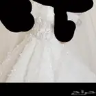 فستان زواج عروسة ابيض كروسيه