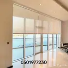 ستائر رول يدوي وكهربائي ستاير رول مع ضمان