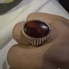 خاتم عقيق يماني مزعفر مصور