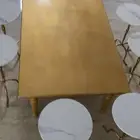 طاوله كبيره مع 6 طاولات خدمه للبيع ب 100