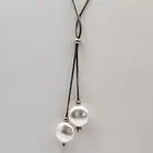 (تم البيع) سلسال عقد فضة مختومة بخرز لؤلؤ بسعر 180 ريال