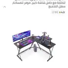 مكتب اسود كبيره شبه جديد خالي من العيوب