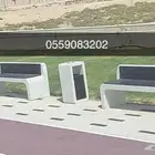 كراسي خرسانية جلسات حدائق مصدات تجميلية