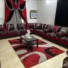 كنب نظيف للبيع مع الفرشه والستاير ب800