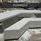 كراسي تجميلية أحواض زهور خارجية مصدات بريكاست