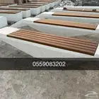 كراسي وطارلات وسلات نفايات احواض زرع مناهيل تسويرة ارض