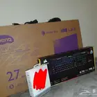 شاشة BenQ 27   كيبورد و ماوس Corsair   حالة ممتازة وجديدة