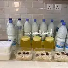 متوفر سمن غنم ابيض واصفر الكيلو 100 وزبده ولبن