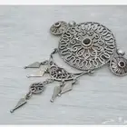 بروش دبوس فضة مختومة بحجر عقيق الغارنيت