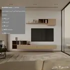 طاولات تلفزيون معلقه او ارضي اشكال جميله و شحن مجاني