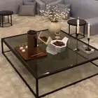 طاوله للبيع مع أربع طاولات خدمه لون اسود