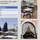 كراسي وطاولات خارجيه مستعمل للمطاعم والمقاهي