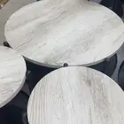 طاولة بشكل دائري كبيره وجديده