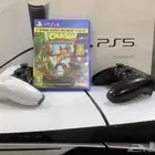 سوني بلايستيشن 5 فايف 1 تيرا بمدخل شريط و 2 آيادي (بكرتونه)