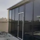 ورشة حدادة والمونيوم سواتر مظلات سواتر شبابيك قزاز قص ليزر ب