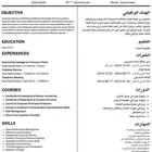 سيرة ذاتية احترافية باللغتين العربية والانجليزية