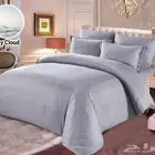 طقم لحاف بلون سادة 5 قطع تتضمن 1 لحاف 1ملايه 2 لبس مخده