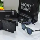 نظاره مع البوك مونت بلانك درجه اولى مع ملحقاته كامل ا