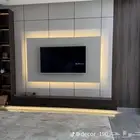 ديكورات منزليه بديل اشيبورد بديل الخشب شاشه تلفزيون رفوف فوم