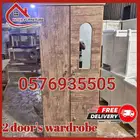 2 باب دولاب ابيض   بني