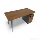 مكاتب مقاس 120 60 لون بنى ابيض و رصاصى خشب ميلامين ورجل حديد