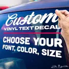 Custom Vinyl Decal - Choose your text  font and size
