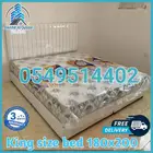 Double bed 200 x 180 with a medical mattress and a spring 20
