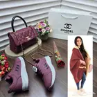 طقم شانيل مع فرو هدية شامل التوصيل والشحن