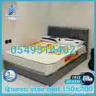 سرير نفرونص 200 150 مع المرتبه زنبر  و طبي مع مخده مجان
