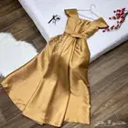 فستان بني المقاس مديم