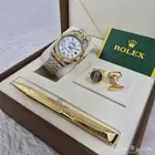 طقم ساعة وكبك وقلم رولكس