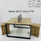 مكتب ثنائي و كرسي دوار شبك و كرسي دوار فخم و مكاتب ادارية
