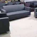كنب مكتبي كل جديدة طقم كنبات وطني جلد فخم متوفر كل ألوان