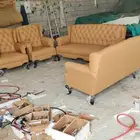 كنب جلد ملكي لون جملي