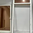 باب سكريت للبيع شبه جديد قزاز دبل الومنيوم دبل قزاز وردي