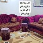 كنب 6 قطع مستعمل نظيف للبيع في حي الشوقية مكه