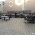 جلسات خارجيه حديد و خشب تفصيل حسب الطلب والاسعار مناسبه إن ش