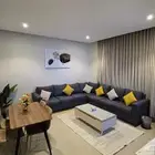 شقه مفروشه غرفه وصاله مع حديقه دور ارضي بحي النرجس