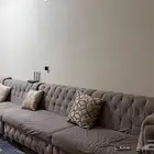 كنب بيج غامق للبيع خمس قطع