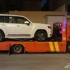 سطحه حي الروضه والخليج لنقل السيارات المصدومة والمعطلة