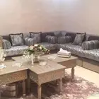 طقم كنب مغربي كامل مع الطاولات